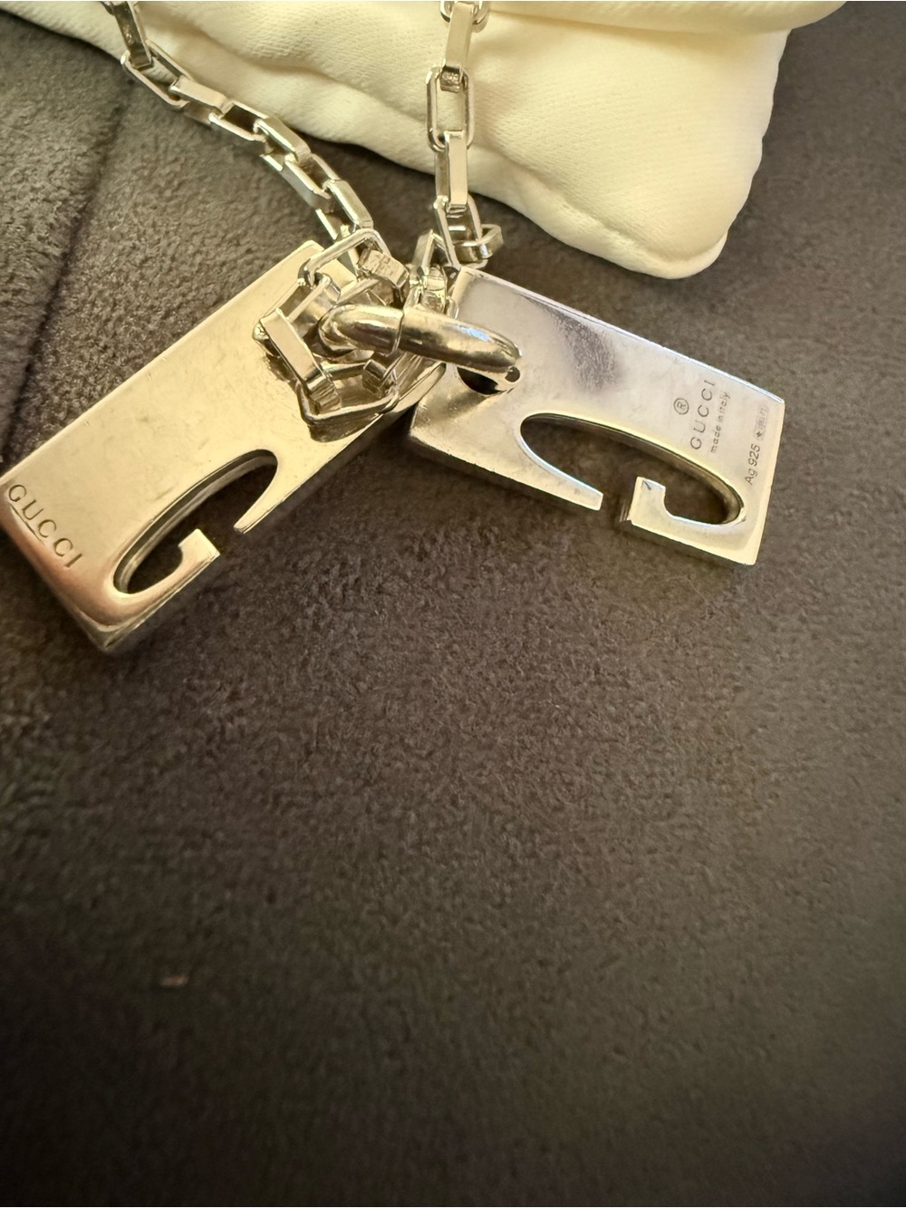 🔥EUC Gucci Sterling Silver Double G Stretch Charm Bracelet Italy🔥 - Picture 12 of 15